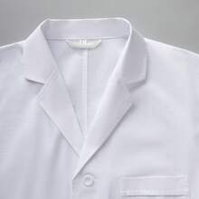 中等厚度长袖医用制服，舒适的后开衩设计，适用于医院、美容院、牙科诊所、兽医诊所、医学研究所、药房、妇产中心等场所。 - 白色 - 查看 7