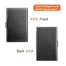 1个个性化名片夹，黑色金属卡套，可定制刻字，父亲节礼物，送给爸爸、男士、男友、房地产经纪人、老板、办公室职员 - 彩色 - 查看 6