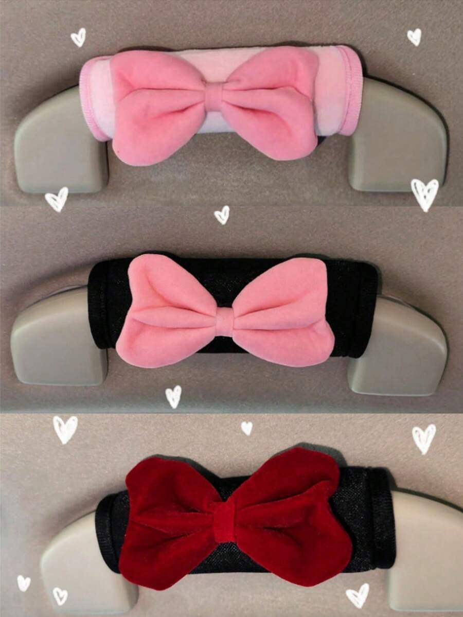 1pc General Motors Parts Suede Door Bow Handle Gloves Soft Car Door Handle Protective Cover - Bow - View 1