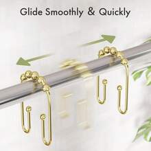 双面浴帘挂钩 防锈金属浴室淋浴挂环 适用于浴帘杆