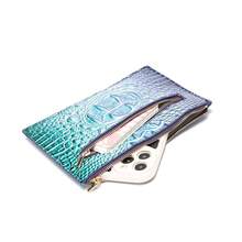 Women's Shoulder Bag European And American Style Crocodile Print Tote Bag Blue Large Capacity Commuter Tote Bag With Coin Purse Blue Crocodile Leather Tote Bag Large-Capacity Mother-In-Law Bag Fashionable And Versatile Handbag - 彩藍+藍 - 查看 10