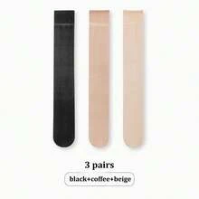 1/3/5/10 Pairs Of Women's Stockings, Ultra-Thin Long Tube Stockings, Anti Hook Silk Calf Socks, Sexy, Ultra-Thin, Super Transparent, Versatile JK, Knee High Socks, Suitable For Home Commuting, Parties, Gifts.Straight Socks - Multicolor - View 46