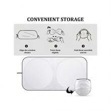 150x70cm Car Windshield Sun Shade, Easy To Install, Foldable, Blocks Glare, UV Protection, Cools Car, Suitable For SUV/Truck/Sedan - A - View 7