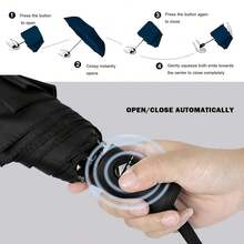 Windproof Travel Compact Umbrella-Automatic Umbrellas For Rain-Compact Folding Umbrella, Travel Umbrella Compact, Small Portable Windproof Umbrellas For Men Women Teenage. (Water Lily),42Inch-1Pack,Waterlily - 睡蓮 - 查看 6