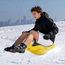 YUNRUX Premium PE Plastic Sled, Reinforced Base, Supports Up To 100 Kg, Suitable For All Ages - A - View 9