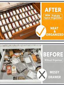 1pc/2pcs/4pcs Spice Drawer Organizer,Tilted Clear Plastic Design,Multiple Sizes, Spice Rack,Spice Storage,Suitable For Cabinets And Countertops,Transparent Modern Kitchen Storage Solution, Makeup Organizer,Desk Organizer
