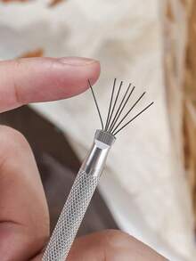 7pcs/Set Stainless Steel Flexible Ultra-Fine Needle Striping Liner Nail Art Brushes, Spider Gel Manicure Tools For Line Drawing - Multicolor - View 4