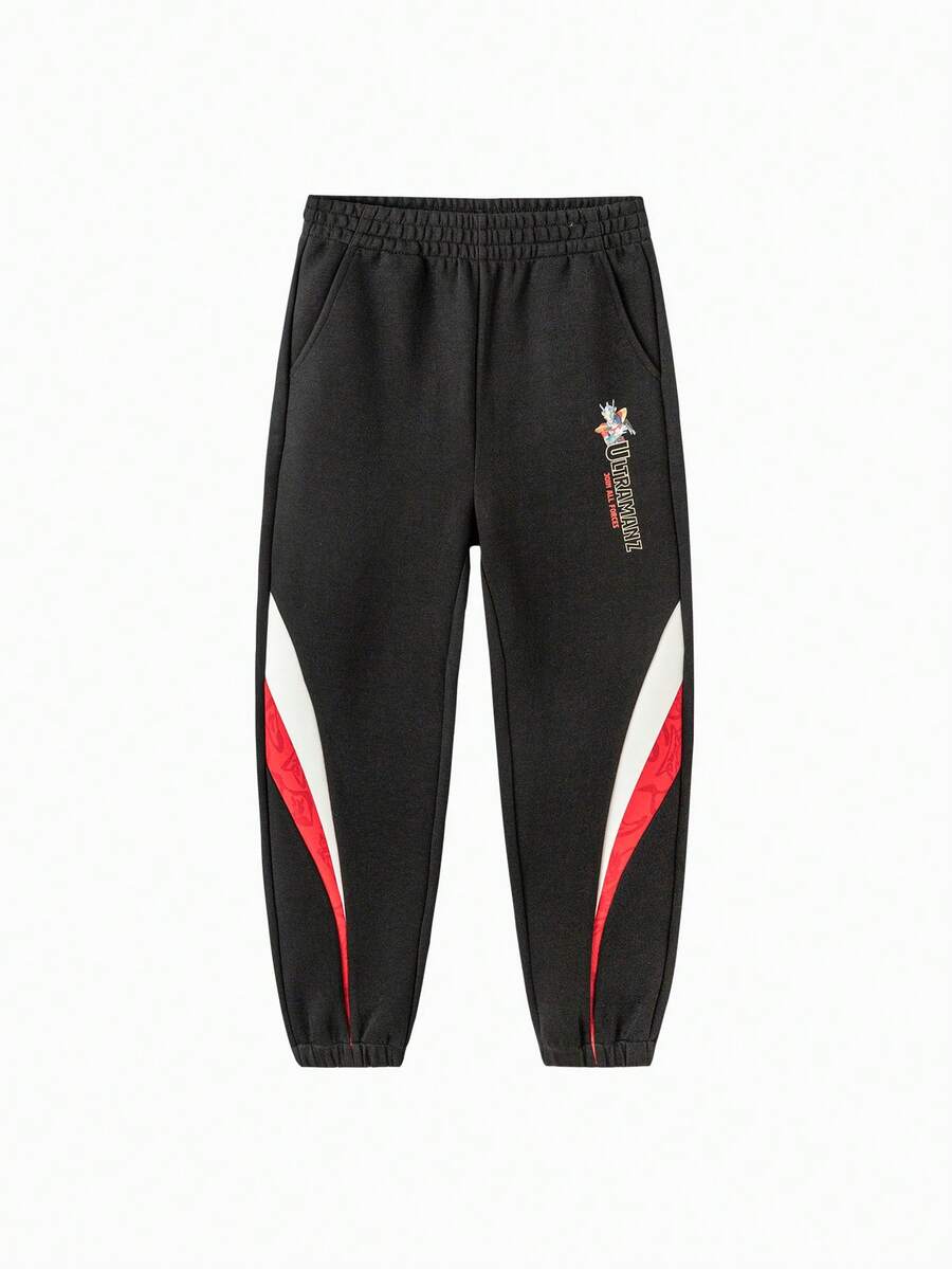Quần jogger  cho bé trai, quần thể thao trẻ em có bản quyền IP với bo chun ở gấu quần, bộ sưu tập Xuân 2026. - màu đen - Xem 1