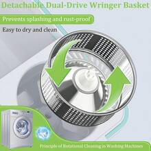 Spin Mop And Bucket Set With Wringer And 6 Extra Microfiber Heads For Floor Cleaning 61" Extended Handle 5-GAL Heavy-Duty Design For Hardwood Tile Laminate Home Cleaning Tools - Nhiều màu - Xem 4