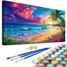 طقم الرسم بالأرقام للكبار - 27.6 * 15.7 بوصة، بدون إطار، طقم الطلاء السهل DIY، حرفة فنية لديكور المنزل، هدية مثالية لأعياد الميلاد، عيد الأب، عيد الميلاد، عيد الأم وعيد الحب - متعدد الألوان - مشاهدة 19