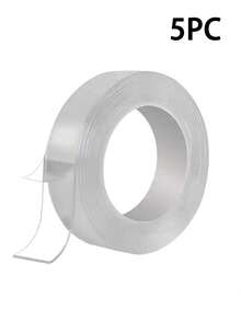 1/3/5片装纳米双面胶带，透明，防水，可重复使用，加厚亚克力材质，多用途魔术胶带，耐热