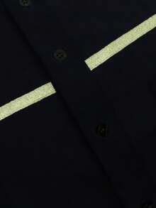 Eid Al-Adha Men's Middle Eastern Robe With Button Closure, Long Sleeve Middle Eastern Thobe, Suitable As Gift For Friends And Family - Black - View 5