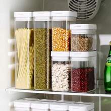 1pc Moisture-Proof Sealed Tank Square Transparent Grain Storage Jar Dried Fruit Snack Box Cans Kitchen Plastic Container Organizer - Multicolor - View 14