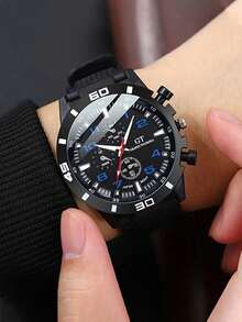 适合青少年男孩的流行复古休闲运动手表，时尚商务石英腕表