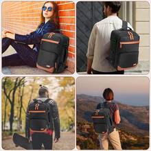 50L Travel Backpack With USB Charging Port, Water-Resistant Carry On Backpack For Men Women, Business Laptop Backpack For Trips & Commutes, Fits 18 Inch Laptop - 黑色的 - 查看 8