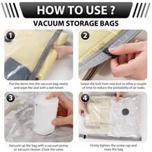 12pcs Vacuum Compression Bags Set With Portable USB Charging Pump,Save 80% Space,Suitable For Clothes, Luggage, Quilts And Blankets, Travel Necessities&Good Choice For Home Furnishings - họa tiết ca rô - Xem 8
