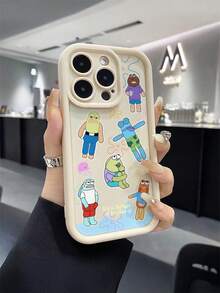 SPONGEBOB 1pc Cartoon Funny Ugly Fish, Flower, Jellyfish, Letter Pattern Shockproof Phone Case Cover For Samsung/Apple 17/16/15/14/13/12/11 Pro Max/12 Pro/14 Plus And Other Models - Multicolor - View 1