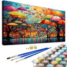 Malen nach Zahlen Set für Erwachsene - 70x40cm, ohne Rahmen, DIY Einfach-Malen Acryl Set, Kunsthandwerk für Heimdekoration, perfektes Geschenk zu Geburtstag, Vatertag, Weihnachten, Muttertag & Valentinstag - Verschiedenfarbig - Übersicht 3