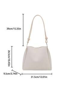 Fashionable Large Capacity Mother-Daughter Commuter Bag, 2025 Bucket Bag Design, Premium One Shoulder - White - View 4