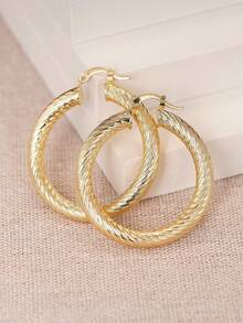 1 Pair Luxury Women's Hoop Earrings, Suitable For Parties, Engagements, Anniversaries, Valentine's Day Gifts - 14# - View 24