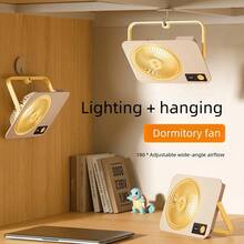 3 In 1Desk Fan Portable USB Rechargeable1200mAh Fan Personal Fan With Power Display 6 Speeds Ultra Quiet Table Fan With Led