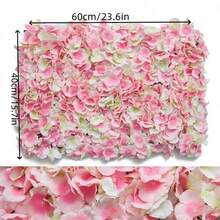 Cerca artificial expandible con flores, setos de hiedra, cerca de flores, pared de jardín, cerca de privacidad, decoración de bodas - 60-40 cm - Ver 12