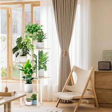 6 Tier Wood Tall Plant Stand Metal Rack Indoor, Multiple Flower Pot Holder Shelves Corner Rack, Planter Shelf Display Rack Storage Organizer Patio Living Room Balcony GardenWhite Oak - 六層,白橡木 - 查看 7