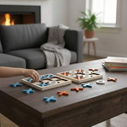 TendenciaJuego De Gato De Madera Azul Portátil 14x14cmCalidad premium