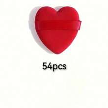 3/15/54 Stück rote herzförmige Flockenschwämme, leichte waschbare Make-up-Tools aus superweichem Flockenmaterial, entworfen für Konturierung, Augen und Kanten, geeignet für alle Hauttypen, können auch für Raumdekoration, Schminktisch, Reisen, Schlafzimmer und mehr verwendet werden, Geschenke, Reisen, Billigartikel, Reiseaccessoires - Rot - Übersicht 6