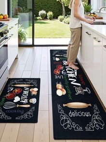 DAJIANG 1 tấm thảm chùi chân, thảm chống trượt cho nhà bếp, thảm phong cách tối giản thoải mái, thảm dài cho nhà bếp/hành lang, thích hợp cho phòng tắm, nhà bếp, ngoài trời, trong nhà, hành lang, phòng ngủ, phòng khách, có thể giặt máy, phụ kiện nhà bếp, thảm có thể giặt, thảm trải cửa/thảm tiền sảnh dễ vệ sinh. - Nhiều màu - Xem 4