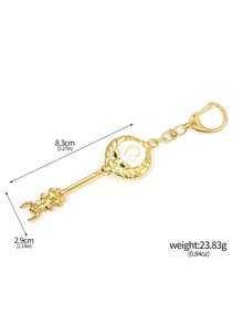 1个十二星座金色金属钥匙扣，女士款 - 星座图案钥匙圈，带龙虾扣，可作装饰包包挂饰，礼品及配饰，钥匙收纳器，设计精美，做工精细，收藏佳品 - 金色 - 查看 20