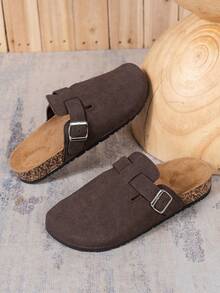 男士穆勒鞋，新款春季复古休闲一脚蹬鞋，宽松舒适，闭趾平底穆勒鞋，配有可调节绑带，有四季皆宜的非抓绒款和秋冬季保暖款可选。