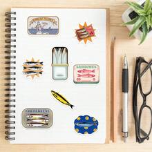 SCXXBSW 50pcs Sardine Stickers, Cute Cartoon Stcikers For DIY Purposes Such As Skateboarding, Water Bottles, Laptops, And Mobile Phones - Multicolor - View 7