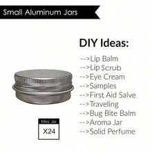 24/12 pièces Boîtes métalliques rondes en aluminium avec couvercles à vis, capacité 10 ml/30 ml/50 ml/60 ml, rechargeables, boîtes métalliques, boîtes en aluminium, bocaux de rangement pour bougies en métal, convient pour l'artisanat, les bonbons, les cosmétiques, le baume à lèvres, les bougies, le DIY et plus encore - Argent - Voir 7