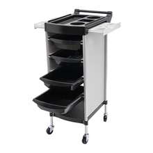 SanBouSi Salon Trolley 6-Tier Drawer-Type Multi-Functional Salon Trolley Hairdressing Shelf With Wheels - White and Black - View 3