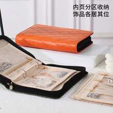 Zipper Earring & Ring Jewelry Organizer Pouch, Velvet Foldable Travel Jewelry Case