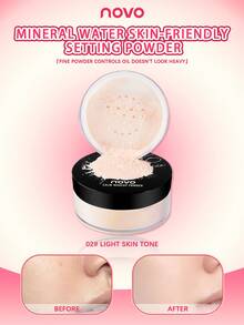 NOVO 防水、防汗、控油、持久散粉。哑光妆效，适合打造自然妆容，是送礼佳品，也适合INS风、秋冬妆容、新年妆容、派对妆容、补妆和生日妆容。 - 02#淺膚色 - 查看 1