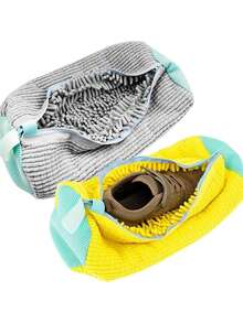 1pc Slouchy Shoe Washing Bag - Washing Machine Dedicated Laundry Care Bag - Wash Bag - Prevent Shoe Deformation - Shoe Wash Bag - Multicolor - View 12