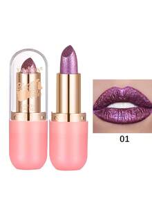 1pc 3-In-1 Color Changing Pearlescent Multifunctional Makeup Stick - Lipstick, Blush, Highlighter, Infused With Iridescent Rainbow Pearl And Mermaid-Like Radiant Glow, Essential For Parties And Dates - Nhiều màu - Xem 6