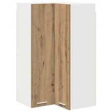 vidaXL Armario suspendido marrón artesanal y blanco 57 x 57 x 100 cm - Marrón - Ver 1