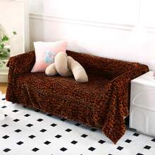 1pc Flannel Minimalist Printed Blanket, Women's Outdoor Blanket, Air Conditioning Blanket, Office Small Blanket - Leopard Print Coffee - View 13