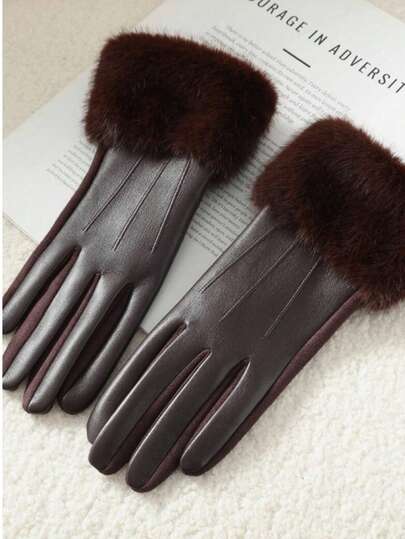 1 Pair Women's New Solid Color Elegant Casual Street Polyester Fingerless Gloves, Autumn/Winter  Casual    Fabric    Performance