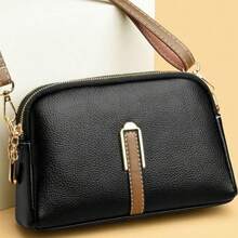 New Women Soft Leather Shoulder Bag - 黑色 - 查看 2