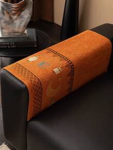 1pc Bohemian Style Sofa Cushion Cover, Holiday Decorative Sofa Seat Protector, All Season Anti-Slip Pet-Friendly Sofa Cover, Machine Washable Home Decor Suitable For L-Shaped Combination Sofa And 1/2/3/4 Seater Sofa (Sold Separately) - Orange - View 5