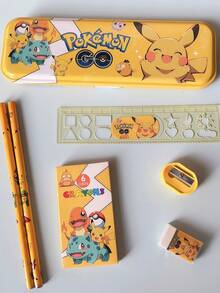 6/8/12/14pcs Pokemon Cartoon Stationery Set, Suitable For Classroom Rewards, Back To School Gifts