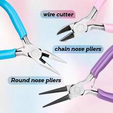 QIAO 3 Pcs Jewelry Pliers Set Needle Nose Round Nose And Wire Cutters For Jewelry Making Repair And Crafts Wire Wrapping Beading DIY