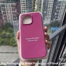 液态硅胶三层全包覆软橡胶手机壳，防震保护套，带防刮超细纤维内衬，兼容 17、17 Air、17 Pro、17 Pro Max、13、11、16 Pro Max、15、14 Plus、12 - 火龍果 - 查看 7