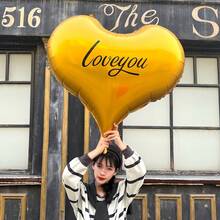 100厘米情人节“我爱你”心形铝箔气球 婚礼情人节装饰 情人节礼物气球 - 彩色 - 查看 8