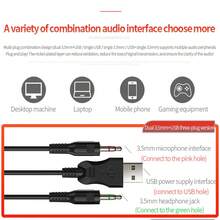 Wired PC Headset With Mic Stylish Light-Up USB Gaming Headphones For Home Play Time And Esports Competition - Hồng - Xem 8