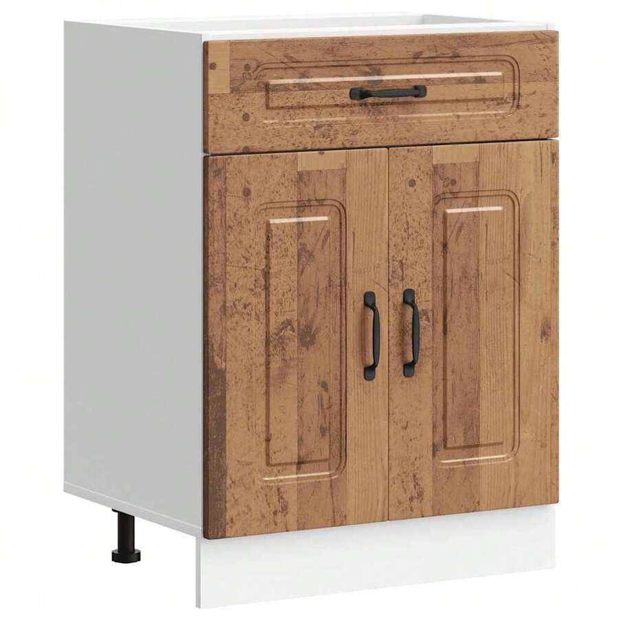 vidaXL Armário de cozinha Kalmar vieux bois bois d'ingénierie - Castanho - Ver 1